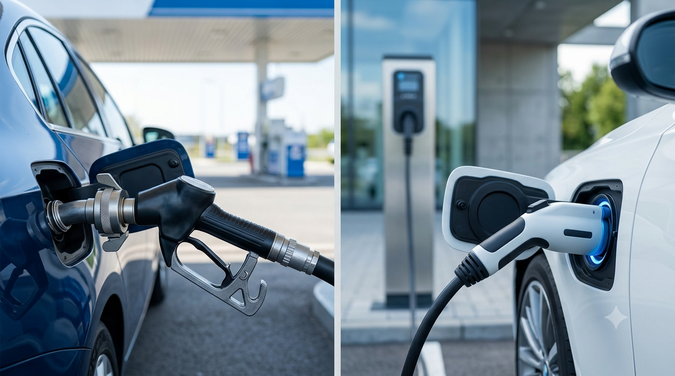 Autogas vs. Elektroauto: Zapfpistole und Ladekabel im Kostenvergleich